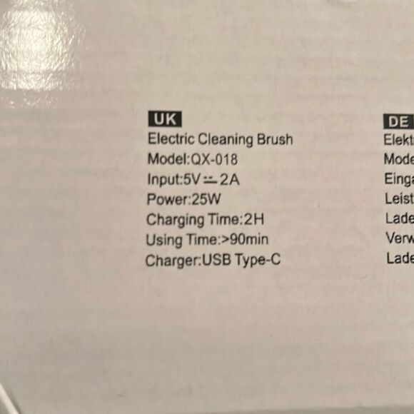 3me Lifestyle QX-018 Electric Cleaning Brush Multifunction Power Scrubber New - Picture 7 of 10